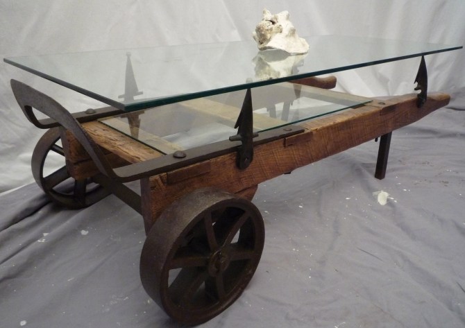 Vintage Hand Truck Coffee Table